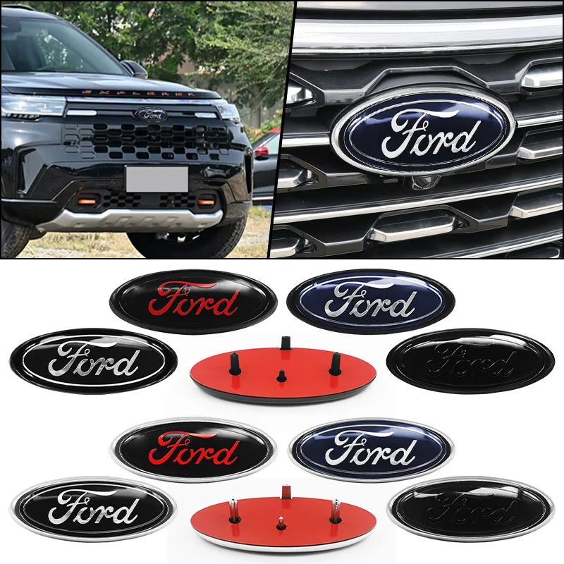 Logo avant et arrière pour Ford Mondeo Focus Fusion MK2 MK4 F150 F250 Everest Escape, accessoires, emblème, calandre, capot, coffre, badge