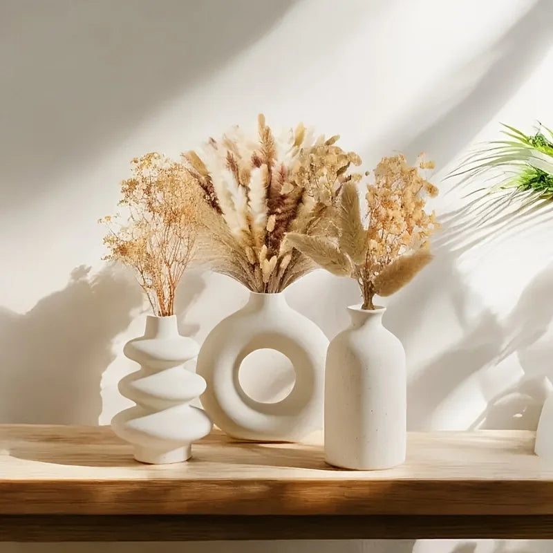 3 Vases bohème en céramique