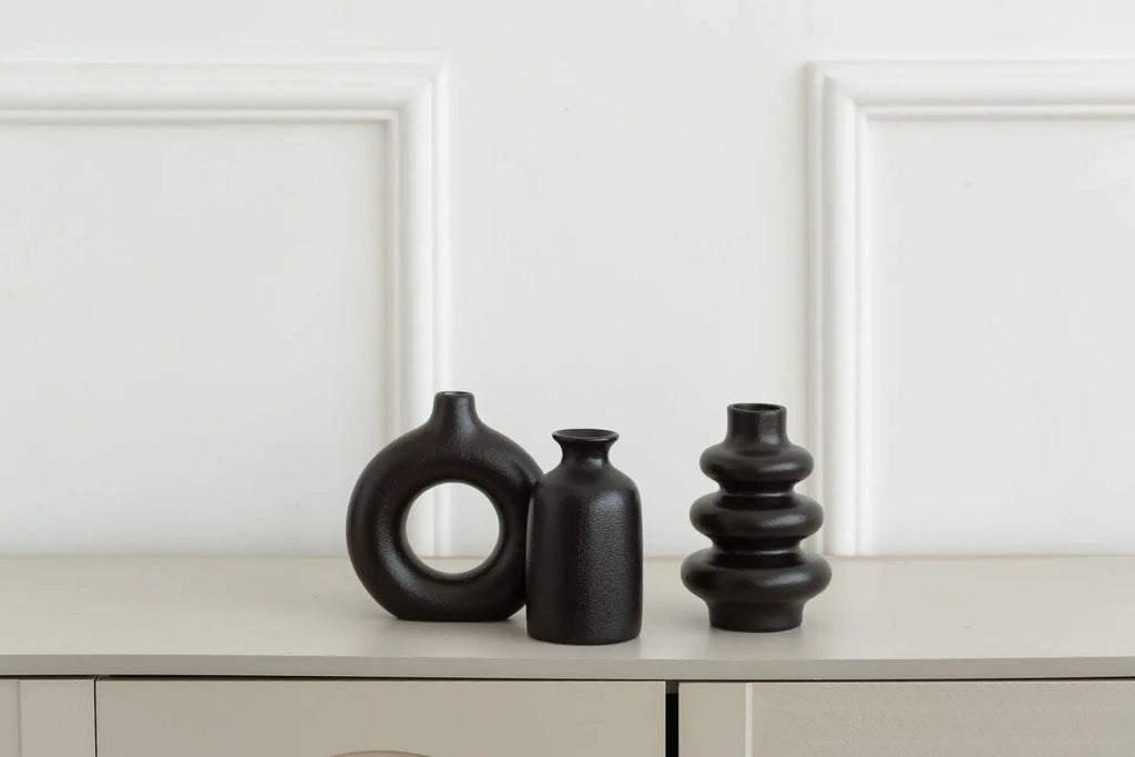 3 Vases bohème en céramique