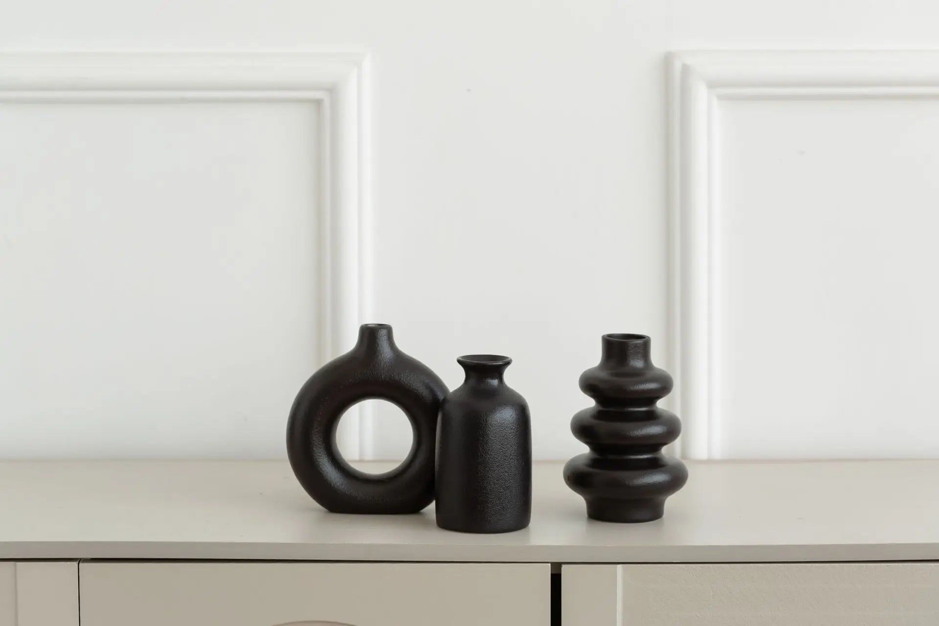 3 Vases bohème en céramique