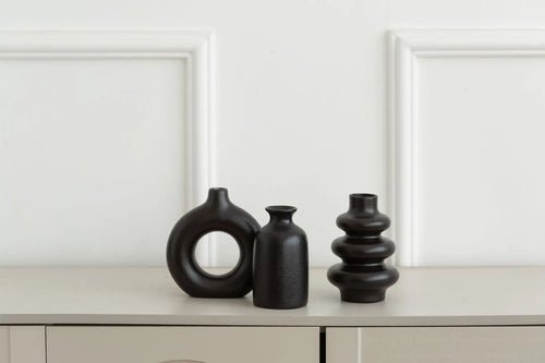 3 Vases bohème en céramique